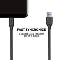 Gambar AUKEY Kabel Charger USB A to USB-C CB-AC1 Braided Nylon 1.2M dari Golden Casuarina undefined 5 Tokopedia
