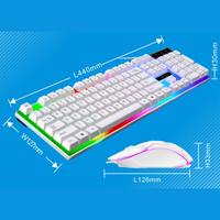 Gambar Keyboard Gaming Quinton T350 Rgb Wired Keyboard And Mouse Combo - Putih dari Kingdom Game undefined 3 Tokopedia