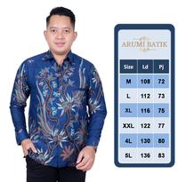 Gambar Seragam Batik Pria Bapak Kemeja Panjang Lapis Furing Premium Karang Taruna Hajatan Panitia Pernikahan Jumbo Big Size M -4L 5L XXXXL - non furing, M dari Arumi Batik undefined 2 Tokopedia