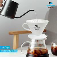 Gambar Filter Penyaring Kopi V60 Glass Coffee Filter Dripper 1-4 Cups dari Uman Tokopedia undefined 3 Tokopedia