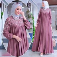 Gambar gamis syari ukuran jumbo XL XXL XXXL sampe 5L baju muslim wanita - Dusty, L dari ROSE HIJAB ROSE undefined 2 Tokopedia