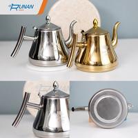 Gambar Tea Infuser 1.2L Teko Teh Saringan Stainless Teko Leher Angsa Ceret - 1.2L, Gold dari Runan Store undefined 4 Tokopedia