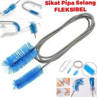 Gambar LILY PIPE BRUSH DOUBLE SIKAT FLEKSIBEL - Pembersih Kotoran Pipa Selang Spiral Filter Air Aquarium Kolam Ikan Aquascape Dua 2 Head Flexible Hose Cleaner dari tarombobetta undefined 1 Tokopedia