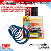 Gambar PAKET 2 IN 1 PER CVT BRT ROLLER BRT VARIO 125 VARIO 150 PCX 125 - 10-15%, 18 GRAM 6 PCS dari AEROXROADRACE GARAGE undefined 1 Tokopedia