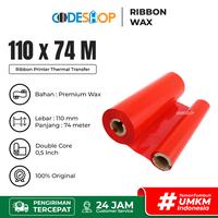 Gambar Ribbon Premium Wax 110x74 M Tinta Printer Barcode Zebra SATO Citizen dari Codeshop Indonesia undefined 1 Tokopedia