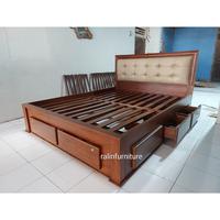 Gambar dipan laci , dipan sorong , tempat tidur jati minimalis dari ralinfurniture undefined 3 Tokopedia