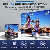 Gambar Kabel HDMI to HDMI 8K 4K 120Hz Ultra HD HDR eARC TV Laptop Monitor PC Proyektor PS XBOX Display HDMI 2.1 HDMI 2 Meter PX HDMI-2S dari PX Official Store undefined 2 Tokopedia