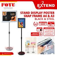 Gambar Stand Display Poster Snap Frame Steel Black A3 A4 Sign Board Tripod - TS-Steel A3 dari Foyu Photo Jakarta undefined 1 Tokopedia
