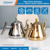 Gambar Tea Infuser 1.2L Teko Teh Saringan Stainless Teko Leher Angsa Ceret - 1.2L, Gold dari Runan Store undefined 1 Tokopedia