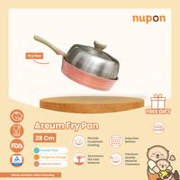 Gambar NUPON  Panci Fry Pan Casserole Pan Wok Pan 28cm Anti Lengket PFOA Free - Casserole 28CM, Salmon Peach dari Nupon Shop undefined 3 Tokopedia