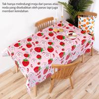 Gambar Taplak Meja Motif Buah Strawberry Alas Meja Makan Anti Air 137x183 cm dari didi labea shop undefined 3 Tokopedia