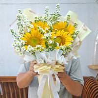 Gambar Buket Bunga Matahari Fresh Bouquet Wisuda Kado Pernikahan dari Kukii Florist undefined 5 Tokopedia
