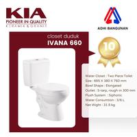 Gambar closet duduk / monoblock DUAL FLUSH & SOFT CLOSING two piece KIA Ivana - body only dari Adhi Bangunan undefined 1 Tokopedia