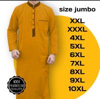 Gambar Jubah Gamis Pria Aslahshop Jumbo busana muslim jubah muslim pria model terbaru 2024 - Putih, L dari Fashion Big Size_NEW undefined 5 Tokopedia