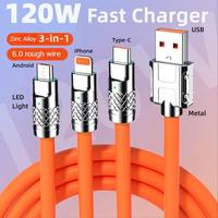 Gambar Kabel Data 3in1 Fast Charging 120W 6A USB KABEL CHARGER 3IN1 UNIVERSAL dari FR ACC STORE undefined 2 Tokopedia