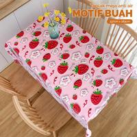 Gambar Taplak Meja Motif Buah Strawberry Alas Meja Makan Anti Air 137x183 cm dari didi labea shop undefined 2 Tokopedia
