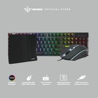 Gambar NYK KC400 Huskar Combo 3 in 1 Gaming Keyboard Antighosting + Mouse 4D Button + Mousepad Speed , Bundling Gear Gamer Pemula , Koneksi Kabel USB Led Computer dari Click & Go Tokopedia undefined 3 Tokopedia