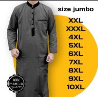 Gambar Jubah Gamis Pria Aslahshop Jumbo busana muslim jubah muslim pria model terbaru 2024 - Putih, L dari Fashion Big Size_NEW undefined 3 Tokopedia