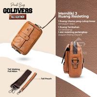 Gambar Tas Selempang Pria Handbag Tas Tangan Pria Cowok Kulit Waterproof - Hitam dari goldvers undefined 4 Tokopedia
