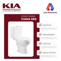 Gambar closet duduk / monoblock DUAL FLUSH & SOFT CLOSING two piece KIA Ivana - body only dari Adhi Bangunan undefined 2 Tokopedia
