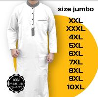 Gambar Jubah Gamis Pria Aslahshop Jumbo busana muslim jubah muslim pria model terbaru 2024 - Putih, L dari Fashion Big Size_NEW undefined 1 Tokopedia
