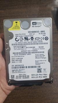 Gambar HARDDISK LAPTOP 160GB WD SCORPIO TEBAL 2.5"  GARANSI TOKO SEMINGGU dari RYZENCOMP undefined 1 Tokopedia