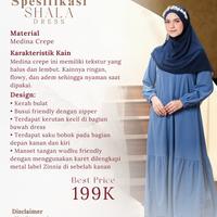 Gambar Shala Dress Gamis Muslim Wanita by Zinnia - Navy / Size M dari Radeefstore undefined 3 Tokopedia