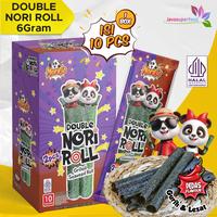 Gambar Snack Double Nori Roll Grilled Seaweed Roll 1 Box isi 10Pcs / Snack Rumput Laut 6g - Original dari JAVA SUPER FOOD SURABAYA undefined 4 Tokopedia
