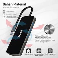 Gambar USB Hub Converter Type C Hub Adapter Laptop Macbook Ipad Tablet Type C 3.1 to HDMI 4K USB 3.0 VGA LAN RJ45 1000Mbps Type C Power Delivery 100W Aux 3.5mm Memory Card SD Card Micro SD up to 1TB 12 Port 12 in 1 PX UCH120B dari PX Official Store undefined 5 Tokopedia