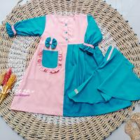 Gambar Seragam Anak TPA Setelan Baju Muslim Kemeja Gamis Set Jilbab Koko Custom Atasan Tunik Katun dari Nafeeza Seragam undefined 5 Tokopedia