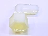Gambar ELBOW MALE JACO NEPEL KONEKTOR CONNECTOR TUBING PUTAR SELANG RO 1/4" 3/8" 1/2" MADE TAIWAN - L 1/2DL X 1/2P dari Asia filter undefined 2 Tokopedia