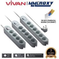 Gambar Vivan VPS Fashion Stop Kontak Saklar 3-6 Lubang Safety Socket AC Colokan Listrik 1.8M - VPS-H002A PRO-G dari MMCROXY undefined 3 Tokopedia