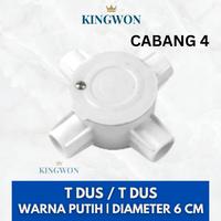 Gambar T DUS T DOS CABANG 1/2/3/4 PUTIH 20 MM / CROSS DOS / TDOS / TDUS CONDUIT LISTRIK RUMAH SAMBUNGAN KABEL - 2 dari Kingwon.id undefined 5 Tokopedia