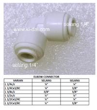 Gambar elbow sambungan selang ro keni colok quick konektor - L1/4Cx3/8C dari Asia filter undefined 1 Tokopedia