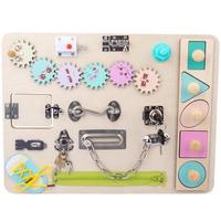 Gambar Wood Montessori Toys Activity Busy Board babi Game for Toddlers 1-3-5 dari Azzure Couture undefined 5 Tokopedia