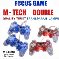 Gambar Stik PC Double Usb PS Game Pad-Gamepad Gamin Game Komputer Computer - Tranparan Lampu dari focusgame undefined 1 Tokopedia