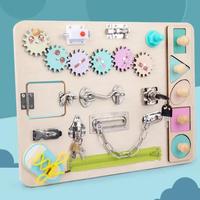 Gambar Wood Montessori Toys Activity Busy Board babi Game for Toddlers 1-3-5 dari Azzure Couture undefined 1 Tokopedia