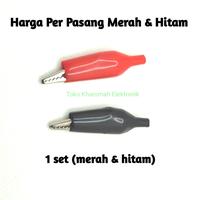 Gambar capit buaya kecil, harga per pasang merah dan hitam, jepit aki dari Toko Kharomah Elektronik undefined 1 Tokopedia
