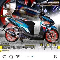 Gambar Knp Standar Kenochi type K series BLACK for AEROX N-MAX VARIO PCX ADV - New Vario 160, K2+c.Half Blue dari Shijiro Racing Store One undefined 3 Tokopedia
