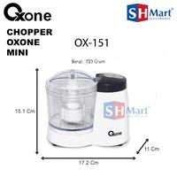 Gambar OXONE ECO MINI CHOPPER PENGGILING DAGING OX 151 OX-151 KAPASITAS 350ML dari SHMART ELECTRONIC undefined 2 Tokopedia