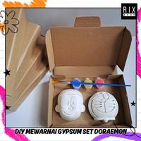 Gambar Paint Gypsum DIY Doraemon Edition - Mainan Edukasi Kreatifitas Anak Mewarnai Gypsum - PAKET PLASTIK dari RIX Shop99 undefined 1 Tokopedia