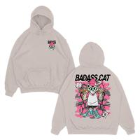 Gambar (NEW) SWEATER PS Hoodie Jumper BADASS CAT SWEPO Sablon Depan Belakang - OLIVE, XL dari paledang merchant undefined 5 Tokopedia