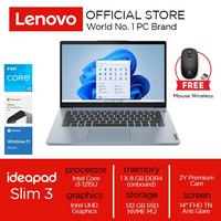 Gambar Lenovo IdeaPad Slim 3i 14IAU7 Core i3-1215U 8GB 512GB W11 OHS - Misty Blue, 8GB - Arctic Grey dari Lenovo Authorized Semarang undefined 3 Tokopedia