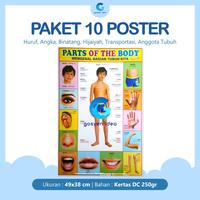 Gambar Paket 10 Poster Belajar Anak Edukasi Huruf, Angka, Binatang, Hijaiyah, dari Gosyen Idea undefined 3 Tokopedia