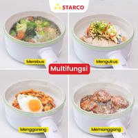 Gambar Starco Panci Listrik Elektrik Serbaguna Anti Lengket Kukus Ceramic - Bundle 4 dari Starco undefined 3 Tokopedia