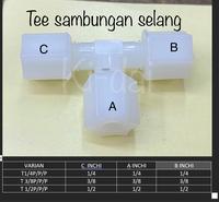 Gambar TEE KONEKTOR SAMBUNGAN SELANG TUBING RO MODEL PUTAR JACO - 3/8 P/P/P dari Asia filter undefined 1 Tokopedia
