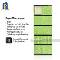 Gambar Lemari Pakaian Small Kunci Kaca Susun 5 Motif New Diamond dari Prima Perabot undefined 3 Tokopedia