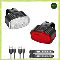 Gambar Lampu Sepeda Depan Belakang LED Charging Waterproof 300mAh dari OnePortal undefined 1 Tokopedia
