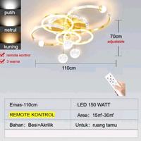 Gambar Lampu gantung plafon modern mewah ring gold minimalis cantik 3 cahaya dari velins sinar undefined 5 Tokopedia