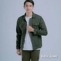 Gambar Jaket Jeans Pria hijau Army original flower country size m l xl - HITAM PEKAT, XL dari Tiara Fashion Store_NEW undefined 1 Tokopedia